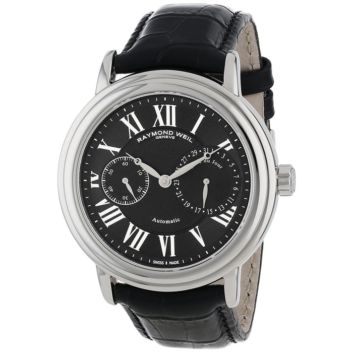 Raymond Weil Maestro Automatic Chronograph Automatic Black Leather Watch 2846-STC-00209 