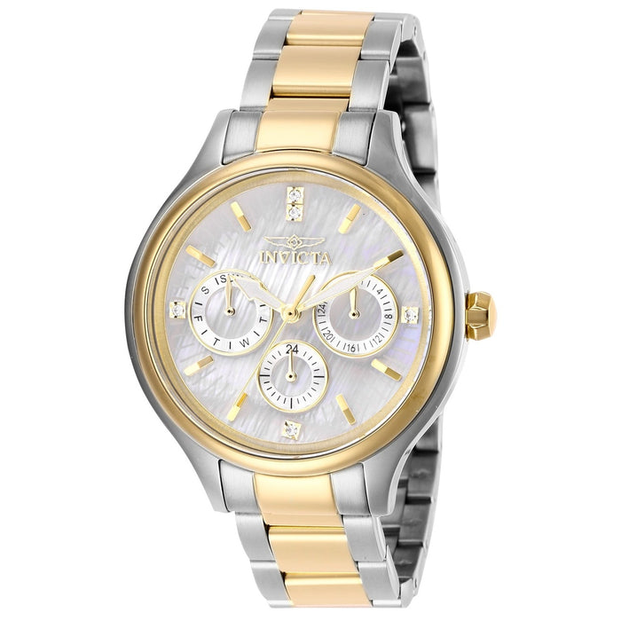 Invicta Women's 28655 Angel Quartz 3 Hand White Dial Watch
