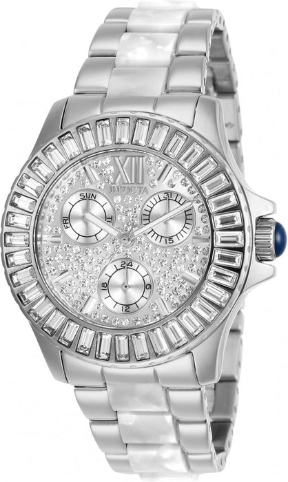 Invicta Women's 29100 Angel Quartz 3 Hand White, Silver Dial Watch