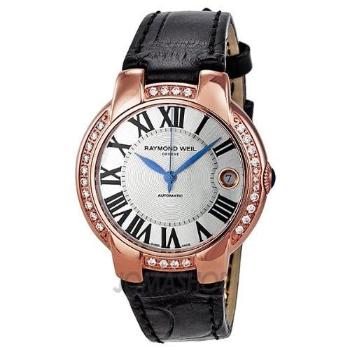 Raymond Weil Jasmine Automatic Automatic Diamond Brown Leather Watch 2935-PCS-00659 