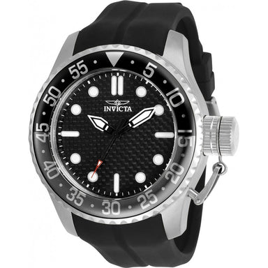 Invicta Men's 30725 Pro Diver Quartz 3 Hand Black Dial Watch