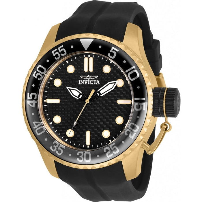 Invicta Men's 30726 Pro Diver Quartz 3 Hand Black Dial Watch