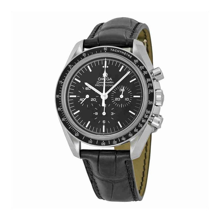 Omega Speedmaster   Hand Wind Chronograph Black Leather Watch 311.33.42.30.01.002 