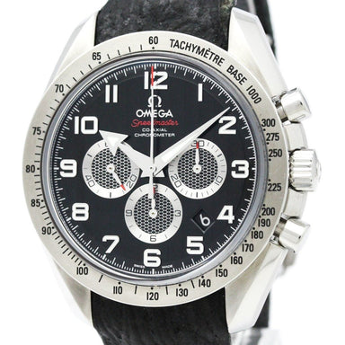 Omega Speedmaster Broad Arrow Automatic Chronograph Black Leather Watch 321.13.44.50.01.001 