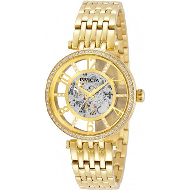 Invicta Women's 32297 Objet D Art Automatic 3 Hand Gold Dial Watch