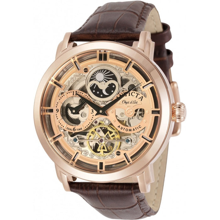 Invicta Men's 32299 Objet D Art Automatic 3 Hand Rose Gold Dial Watch