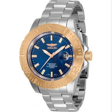 Invicta Men's 35432 Pro Diver Quartz 3 Hand Blue Dial Watch