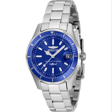 Invicta Women's 35600 Pro Diver Quartz 3 Hand Blue Dial Watch