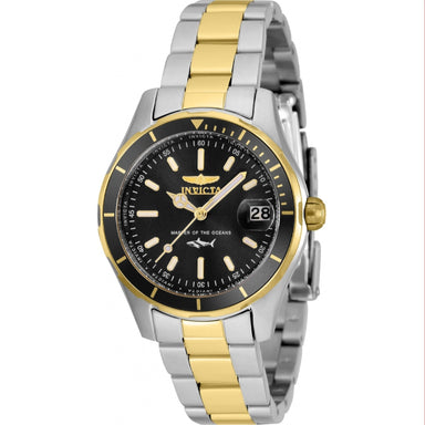 Invicta Women's 35605 Pro Diver Quartz 3 Hand Black Dial Watch