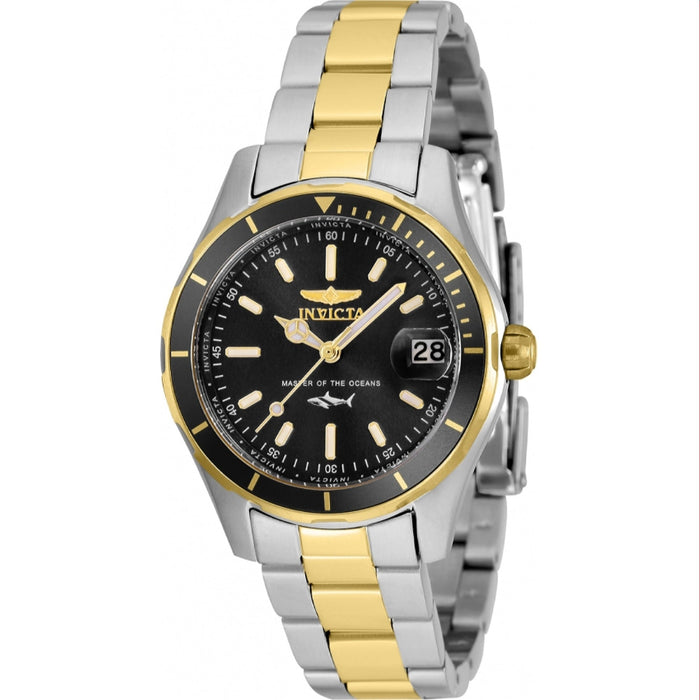 Invicta Women's 35605 Pro Diver Quartz 3 Hand Black Dial Watch