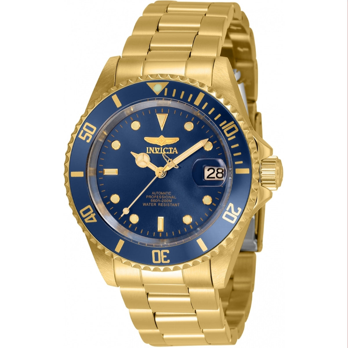 Invicta Men's Pro Diver Automatic 3 Hand Navy Blue Dial Watch — 12oclock.us