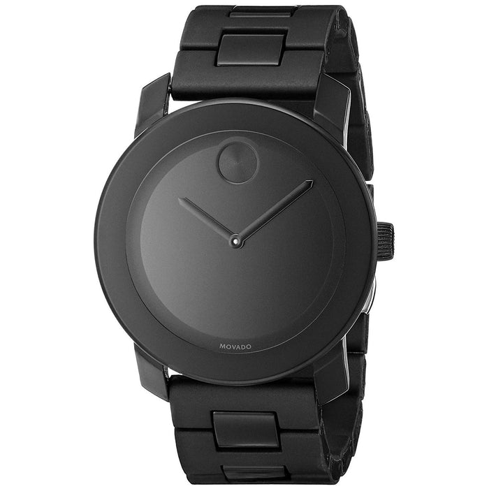 Movado Bold Quartz Black Stainless Steel Watch 3600047 