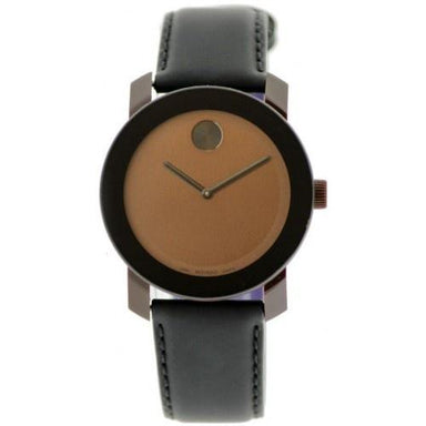Movado Bold Quartz Black Leather Watch 3600090 
