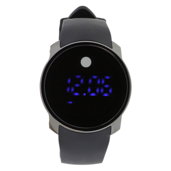Movado Bold Touch Screen Quartz Black Silicone Watch 3600144 