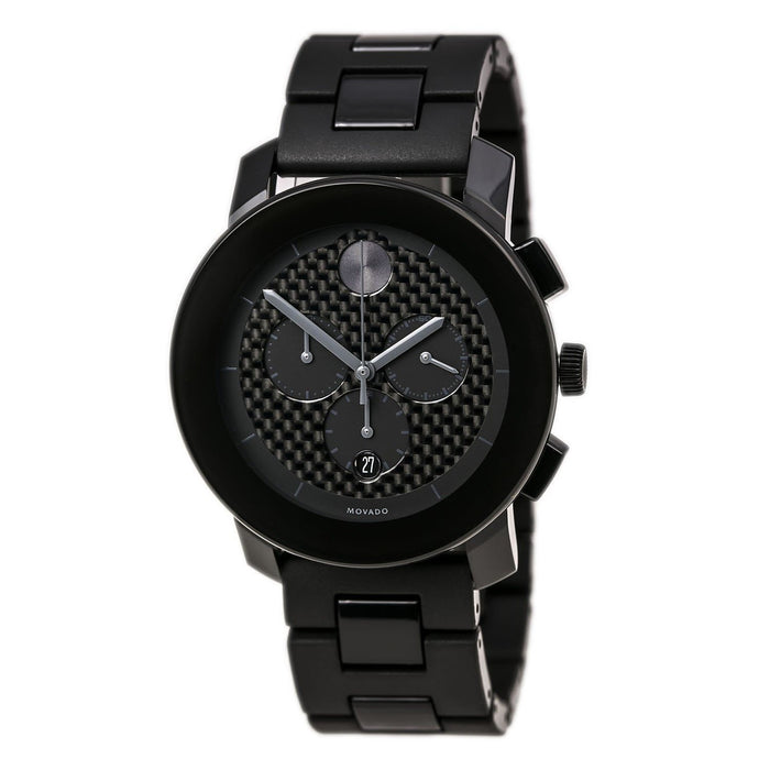 Movado Bold Quartz Chronograph Black Stainless Steel Watch 3600171 