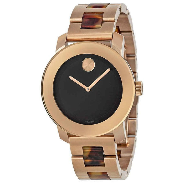 Movado Bold Quartz Two-Tone Tortoise With Stainless Steel Watch 3600189 