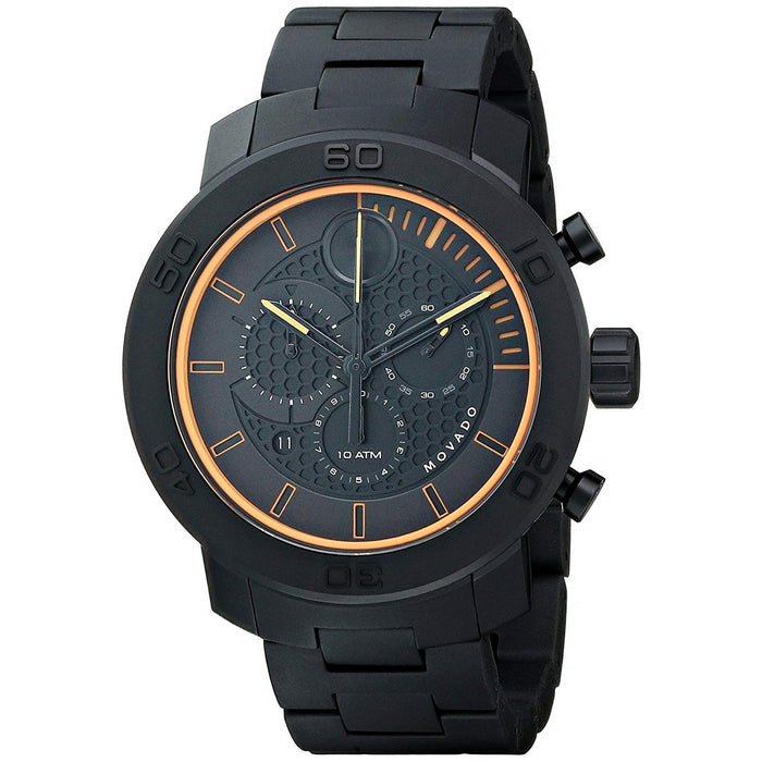 Movado Bold Quartz Chronograph Black Titanium Watch 3600190 