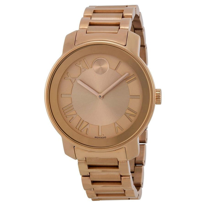 Movado Bold Quartz Rose-Tone Stainless Steel Watch 3600199 