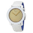 Movado Bold Quartz Crystal White Leather Watch 3600220 