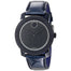 Movado Bold Quartz Crystal Blue Leather Watch 3600229 