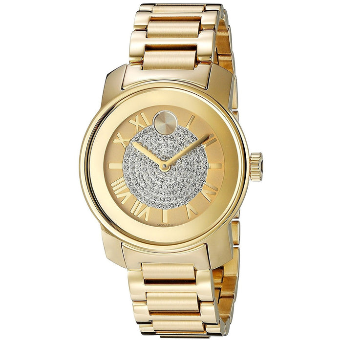 Movado Bold Quartz Crystal Gold-tone Stainless Steel Watch 3600255 