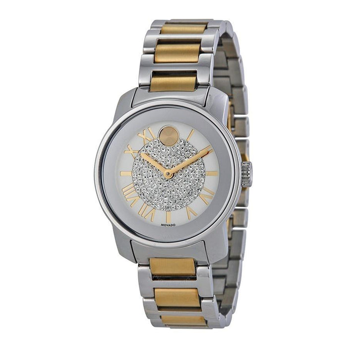 Movado Bold Quartz Crystal Two-Tone Stainless Steel Watch 3600256 