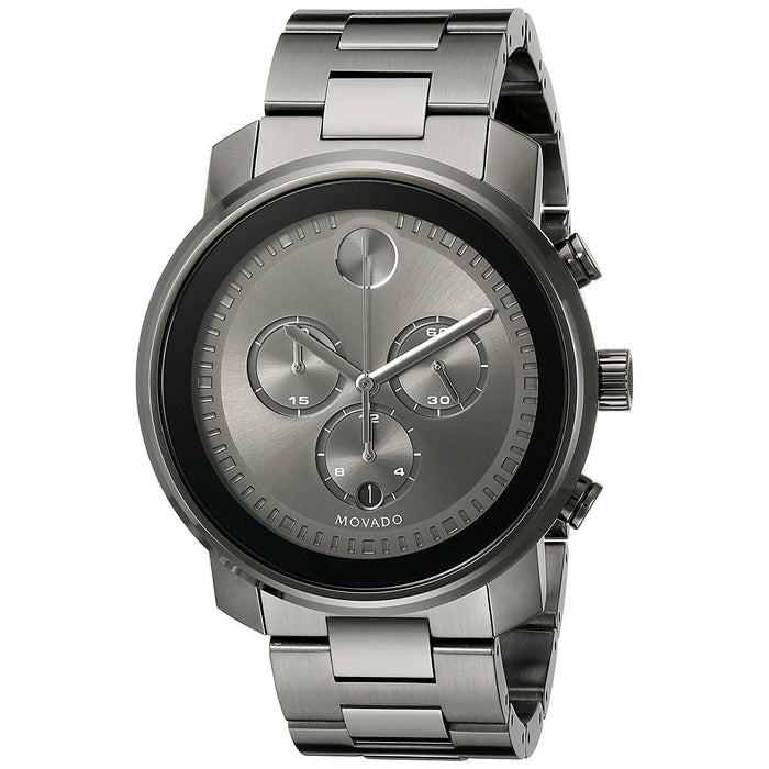 Movado Bold Quartz Chronograph Black Stainless Steel Watch 3600277 