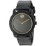 Movado Bold Quartz Black Leather Watch 3600297 