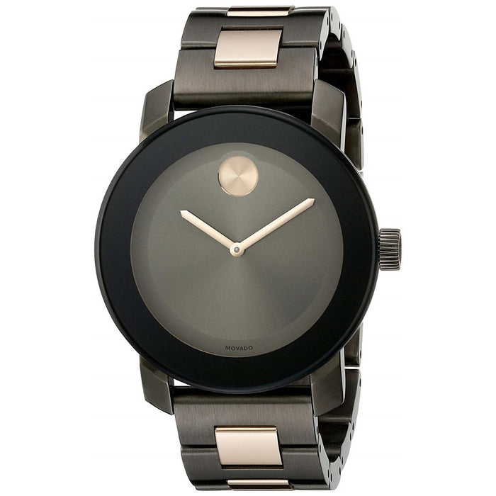 Movado Bold Quartz Two Tone Stainless Steel Watch 3600327 