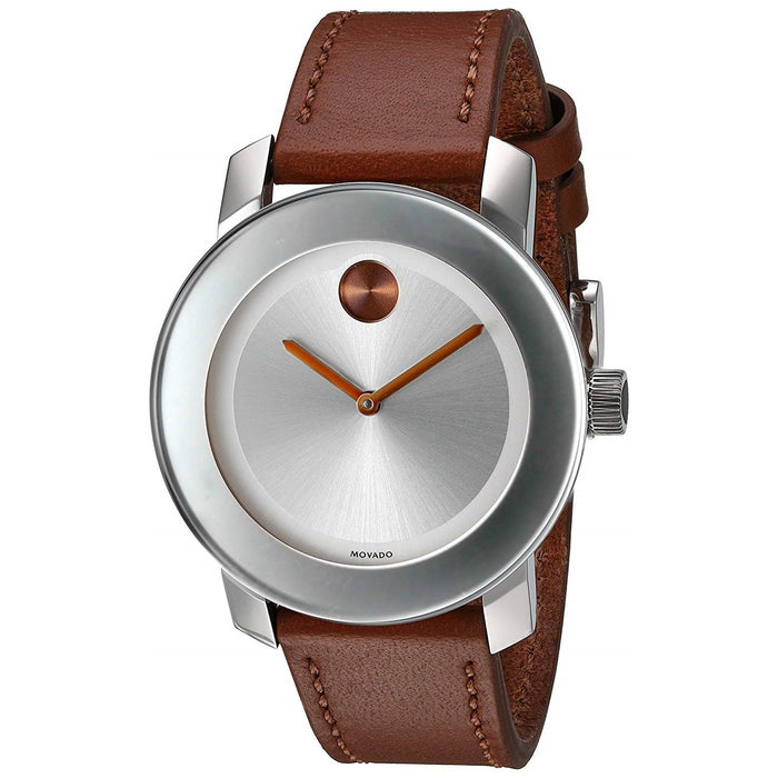 Movado Bold Quartz Brown Leather Watch 3600379 