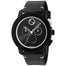 Movado Bold Quartz Chronograph Black Leather Watch 3600386 