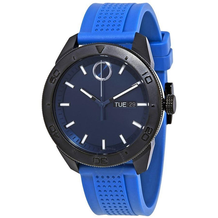 Movado Bold Quartz Blue Silicone Watch 3600459 