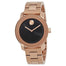 Movado Sunray Quartz Dot Rose Gold-Tone Stainless Steel Watch 3600463 