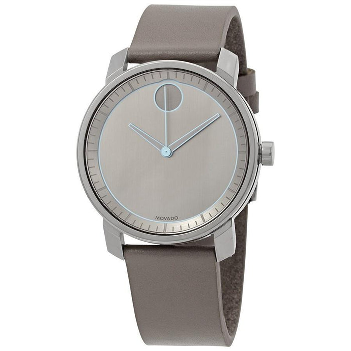 Movado Bold Quartz Grey Leather Watch 3600490 