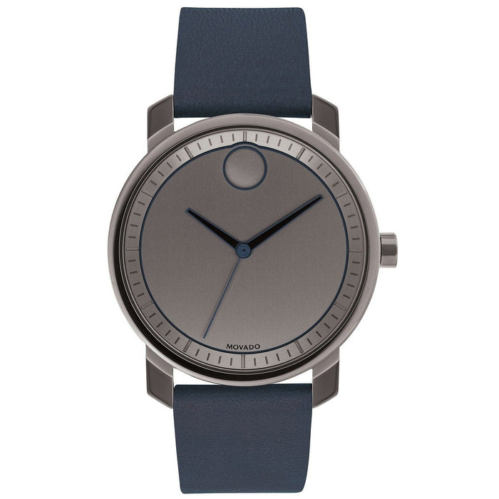 Movado Bold Quartz Blue Leather Watch 3600491 