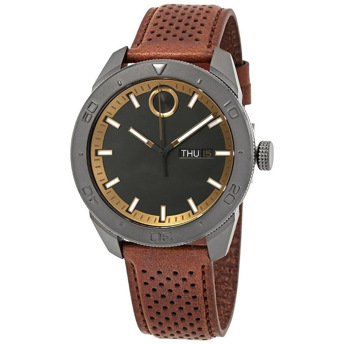 Movado Bold Quartz Brown Leather Watch 3600496 