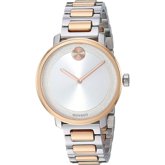 Movado Bold Quartz Two Tone Stainless Steel Watch 3600504 