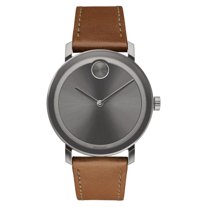 Movado Bold Quartz Brown Leather Watch 3600506 