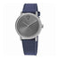 Movado Bold Quartz Navy Leather Watch 3600507 