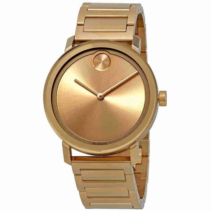 Movado Bold  Quartz Gold-Tone Stainless Steel Watch 3600508 