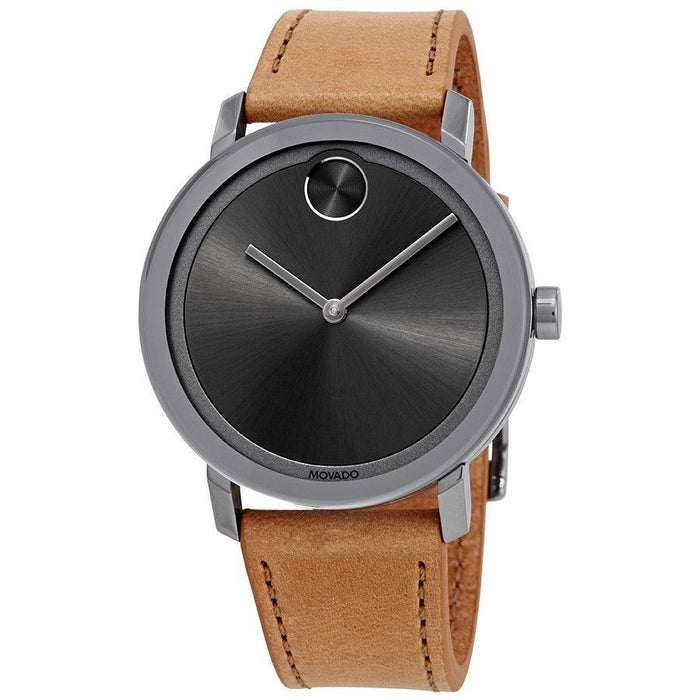 Movado Bold  Quartz Brown Leather Watch 3600521 