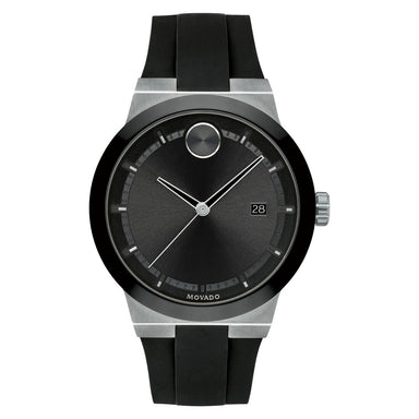 Movado Bold Fusion Quartz Black Silicone Watch 3600624 