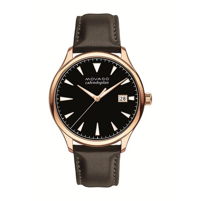 Movado Heritage Quartz Brown Leather Watch 3650020 