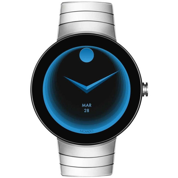 Movado Connect 300 MAH 1 Day Smartwatch Androis IOS NFC Payment Bluetooth Microphone Accelerometer Gyroscope Ambient Light Sensor Stainless Steel Watch 3660017 
