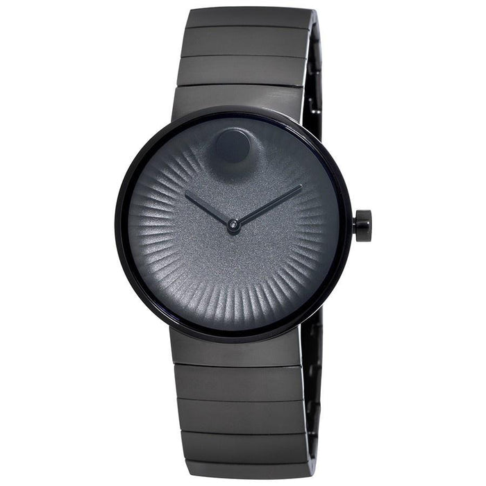 Movado Edge Quartz Black Stainless Steel Watch 3680007 