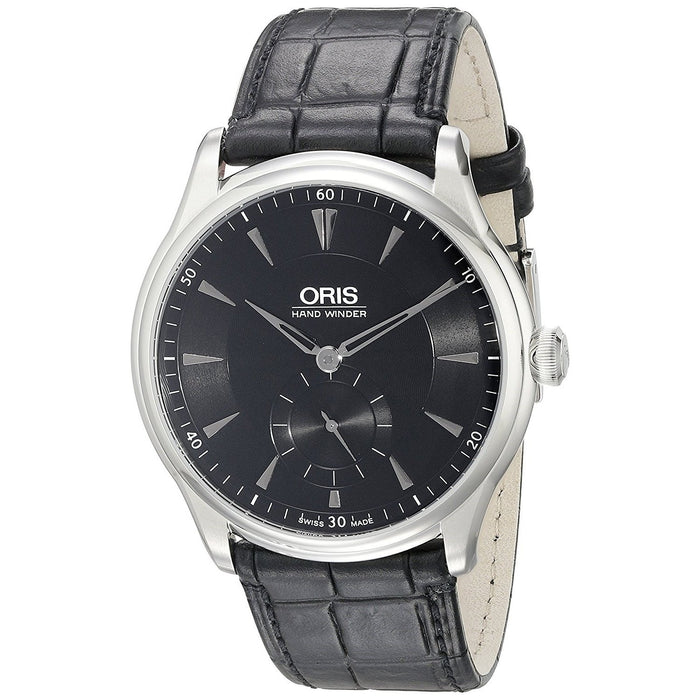 Oris Artelier Mechanical Hand Winding Black Leather Watch 39675804054LS 