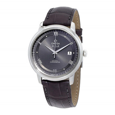 Omega De Ville Automatic Grey Leather Watch 424.13.40.20.06.001 