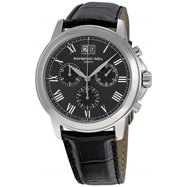 Raymond Weil Tradition Quartz Chronograph Black Leather Watch 4476-STC-00600 