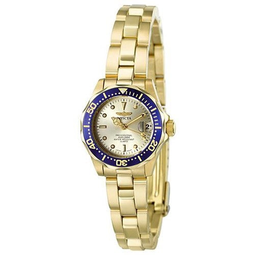 Invicta Women's 4610 Pro Diver Quartz 3 Hand Champagne Dial Watch