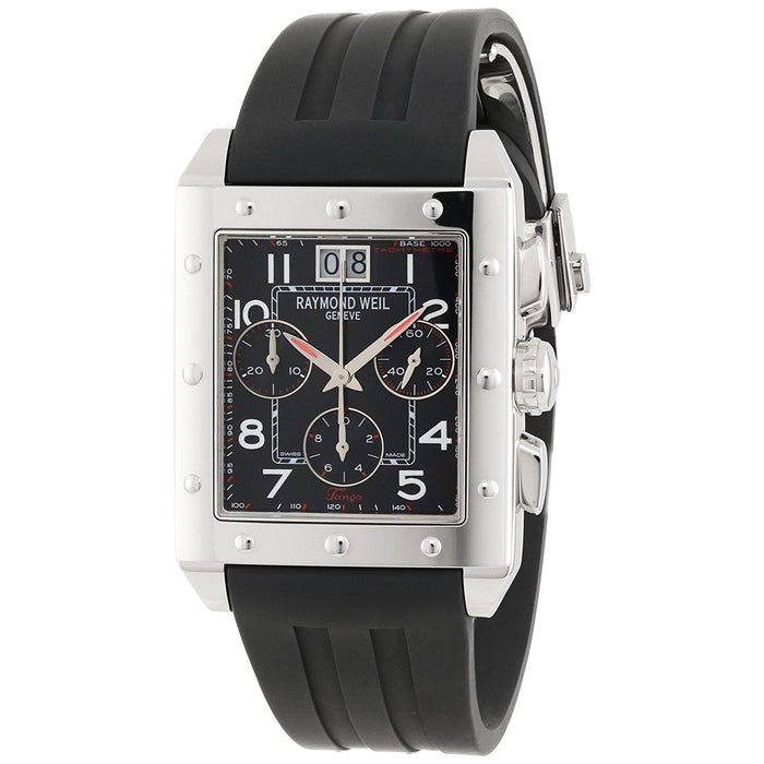 Raymond Weil Sporty Quartz Chronograph Black Rubber Watch 48811-SR-05200 